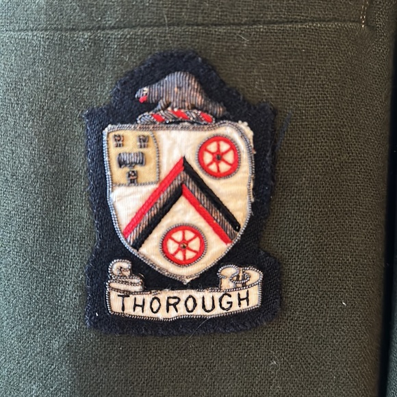 Vintage Men’s army green Thorough patched/crested jacket . - Picture 3 of 9